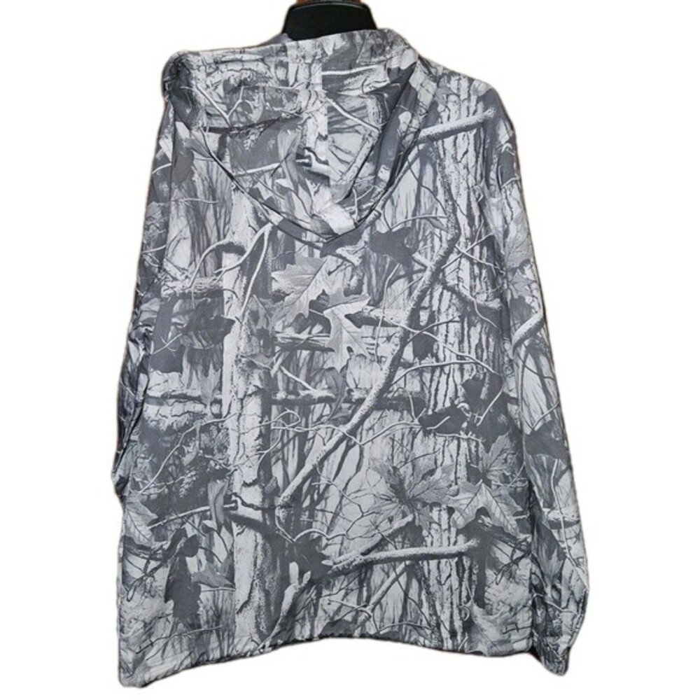 Time Space White Camo Tree Zip Up Hoodie Utility Jacket Mens Medium New - Picture 2 of 7